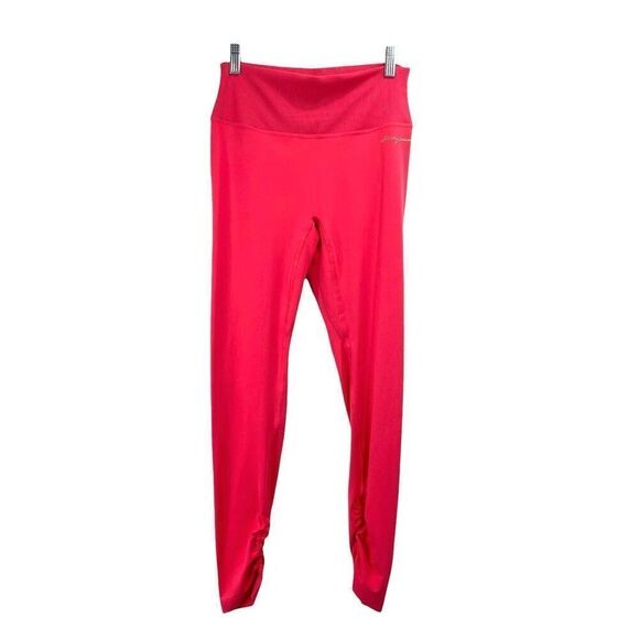 Gymshark Whitney Simmons raspberry pink ruched leggings‎ Size L - Picture 1 of 8